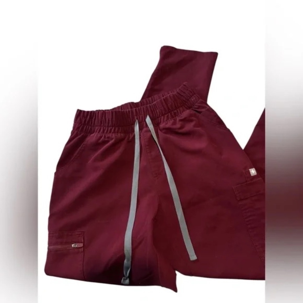 Figs Straight leg  Burgundy Pants - XS - Picture 4 of 5